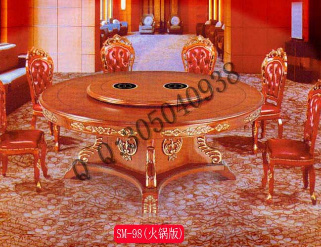 专业生产圆形电动火锅桌子图